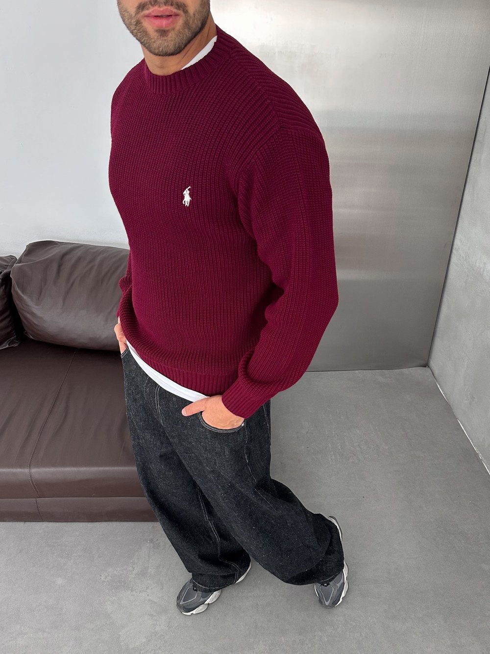 BORDO POLO TRİKO KAZAK