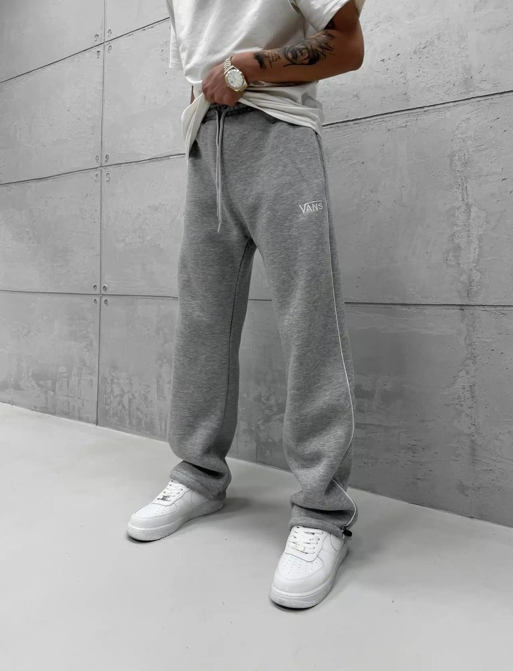Gri Dikey Vans Eşofman