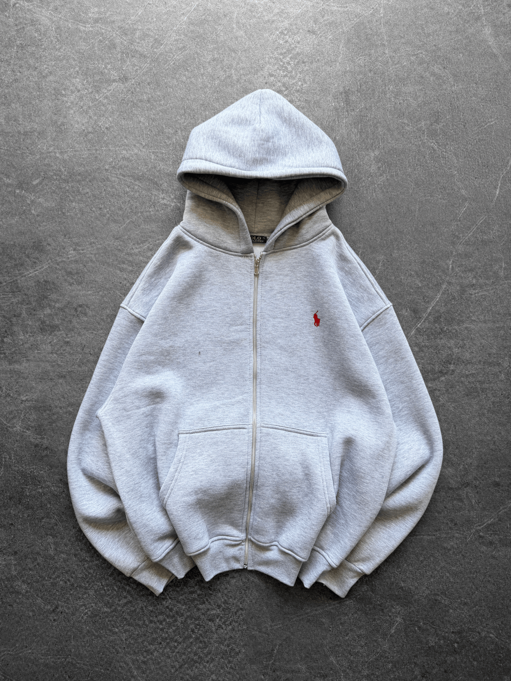 GRİ KIRMIZI POLO HIRKA