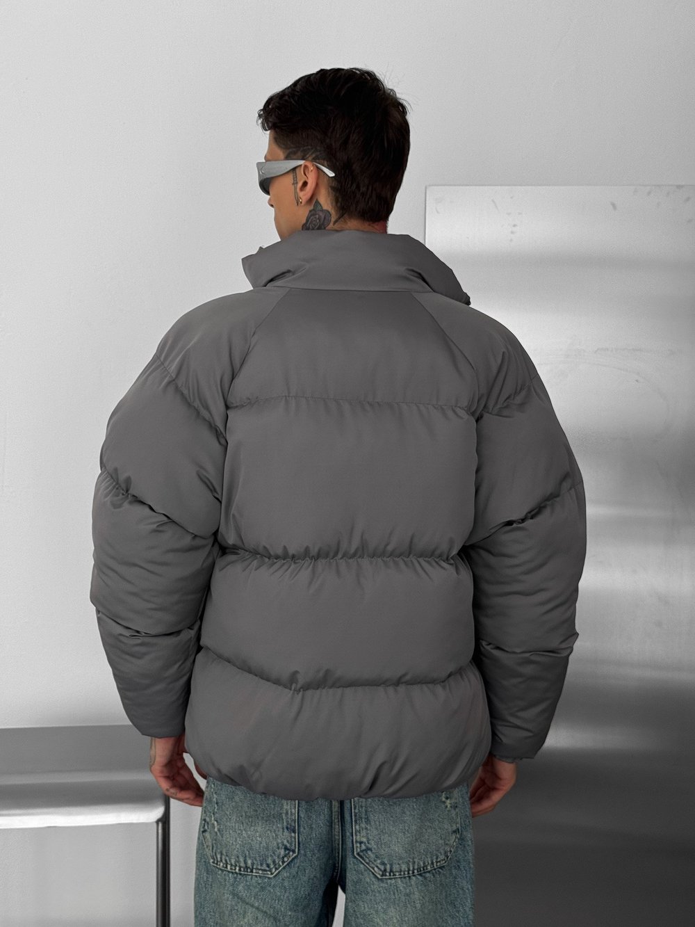 GRİ NİKE PUFFER MONT