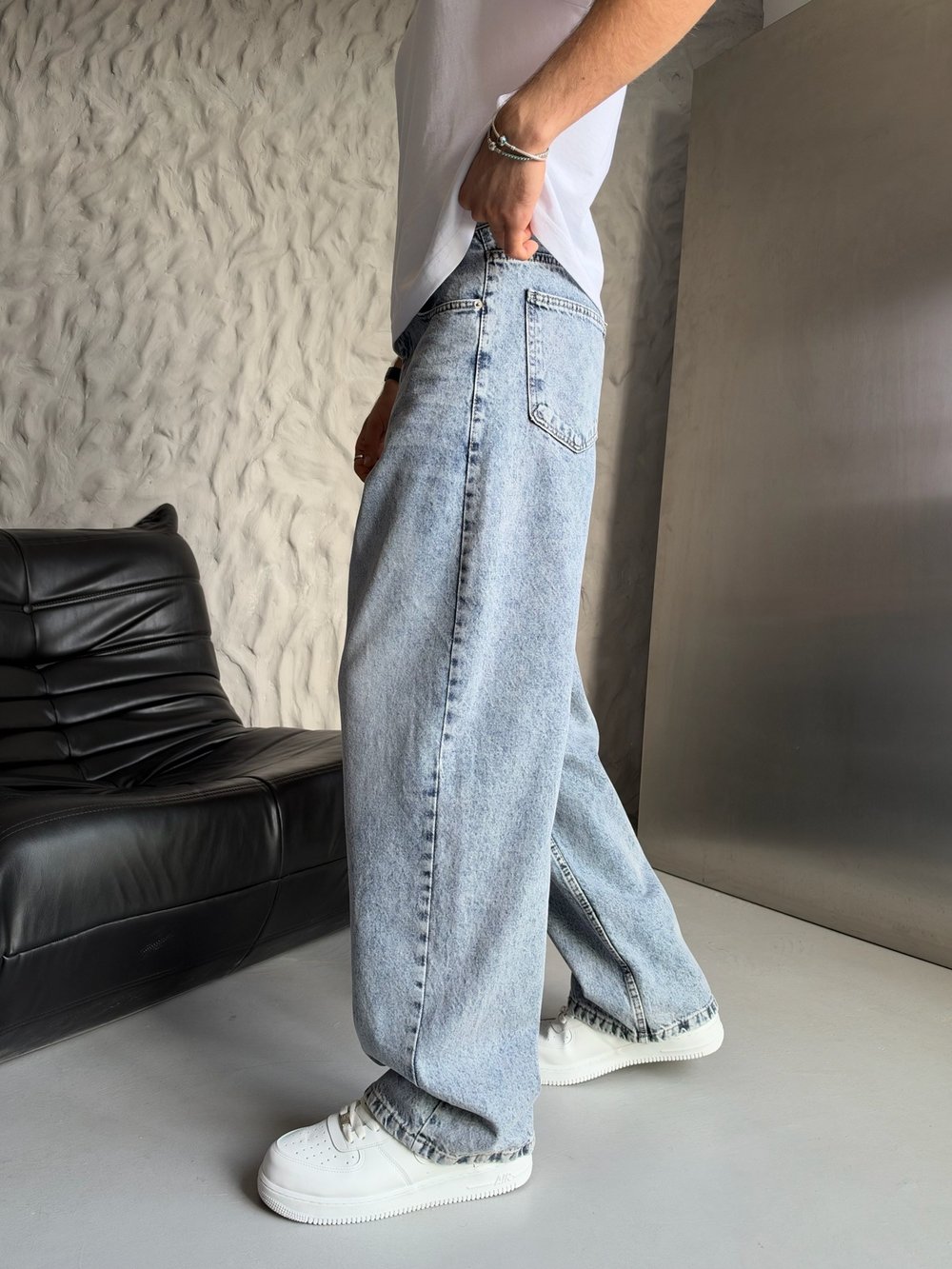 KAR YIKAMA LOOSE-FİT PANTOLON