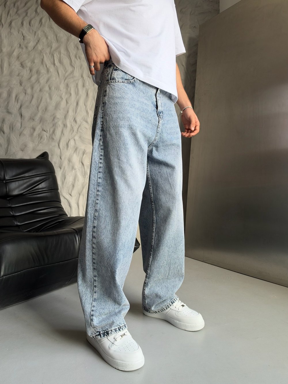 KAR YIKAMA LOOSE-FİT PANTOLON