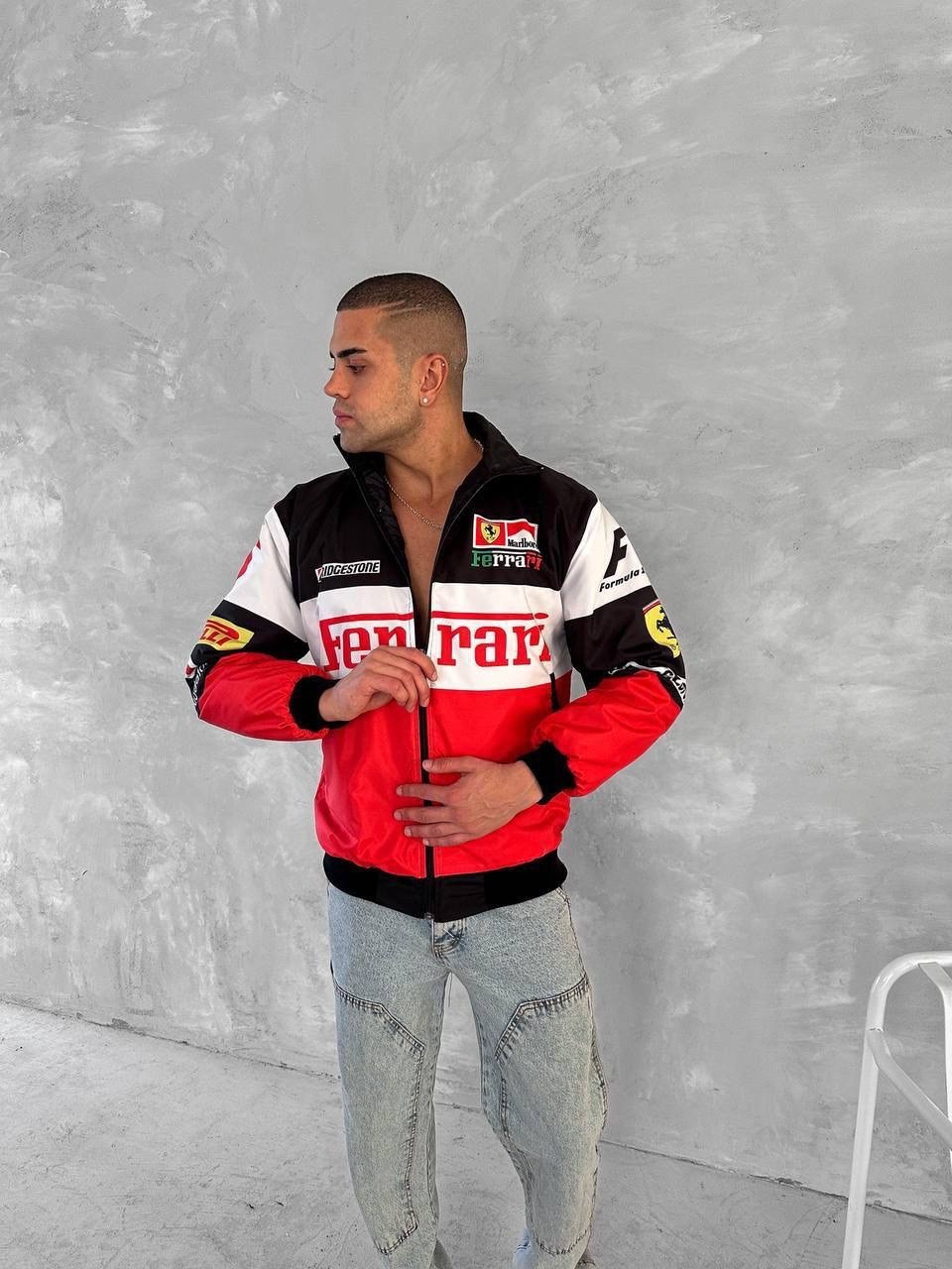 KIRMIZI FERRARİ BOMBER CEKET