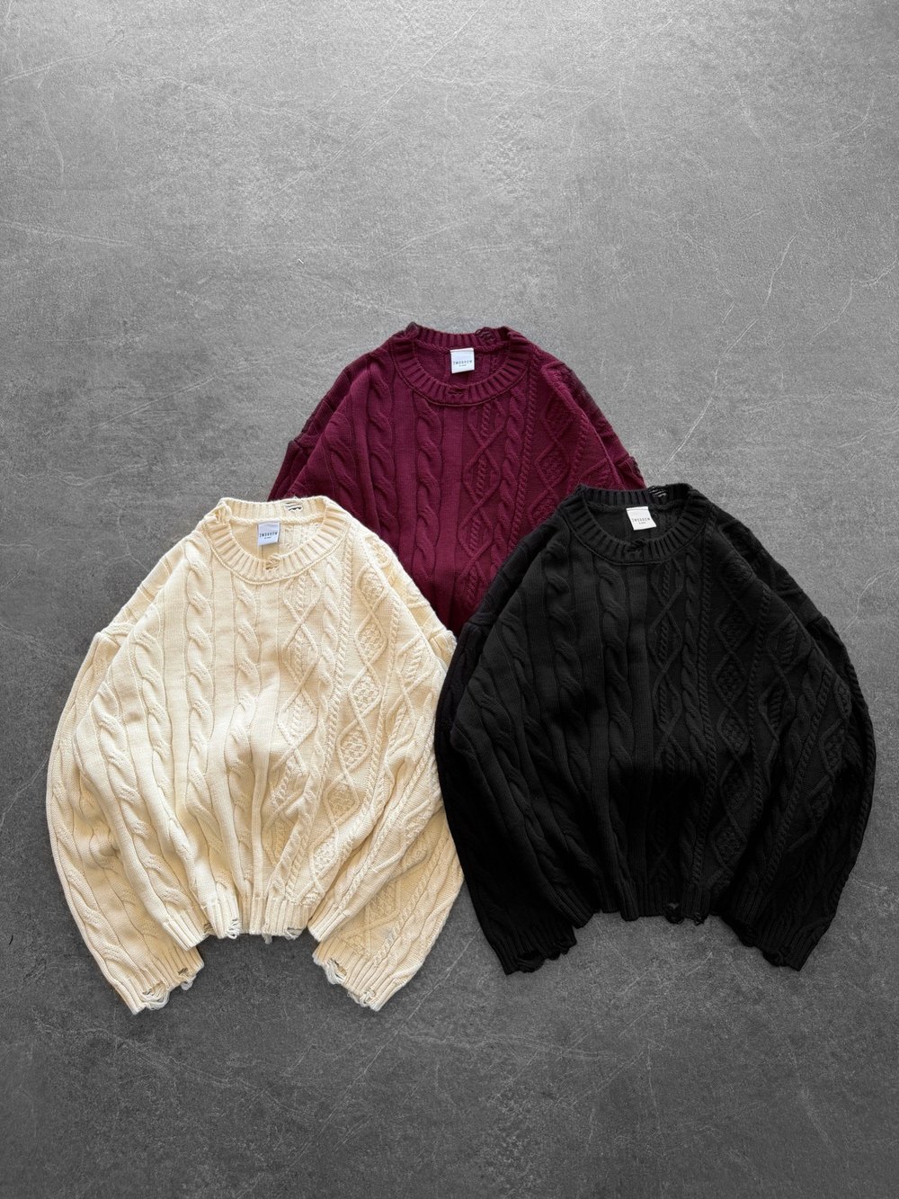 KREM CROP ÖRGÜ TRİKO KAZAK