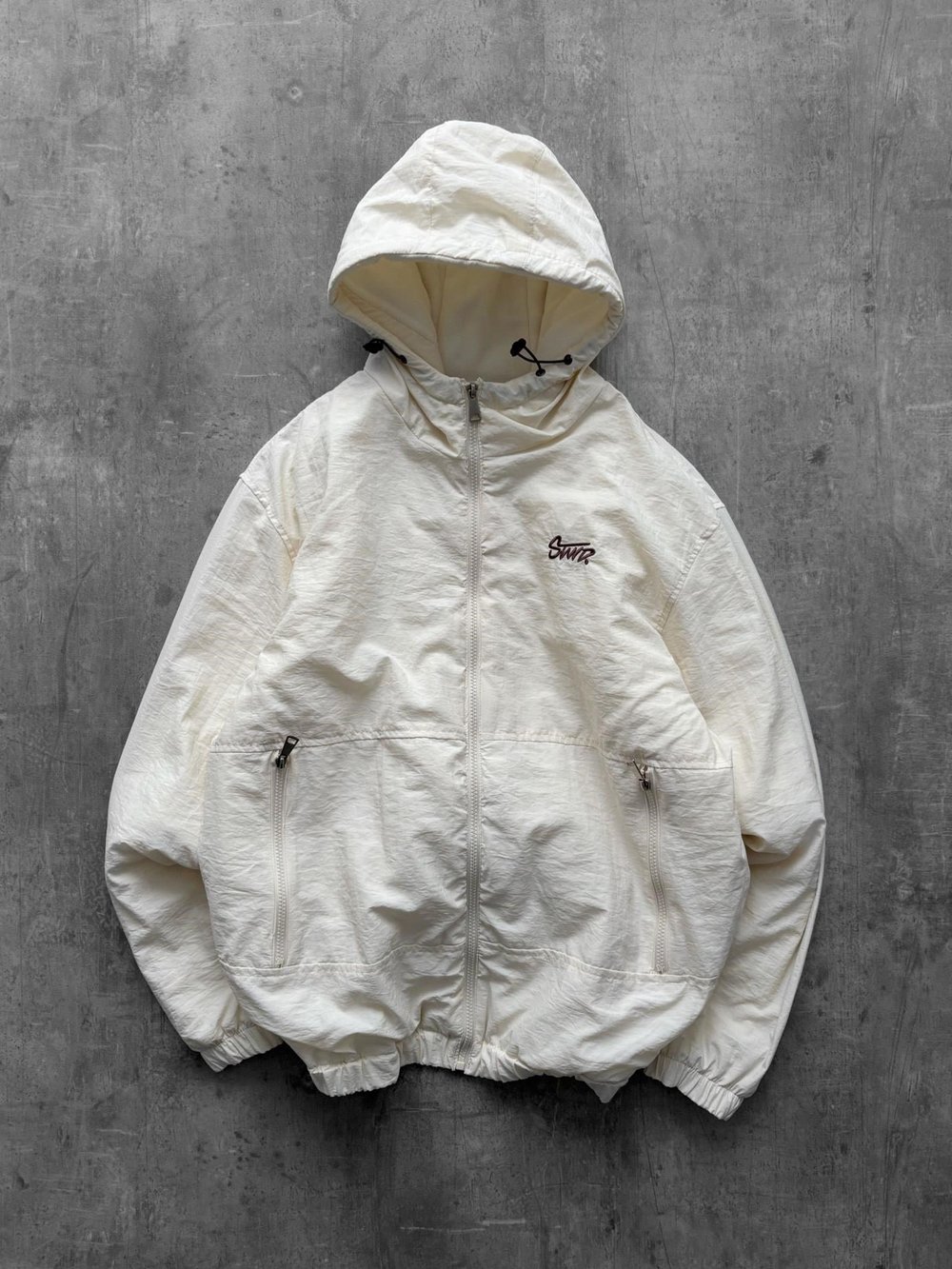 Krem Kapüşonlu Stwd Cekett