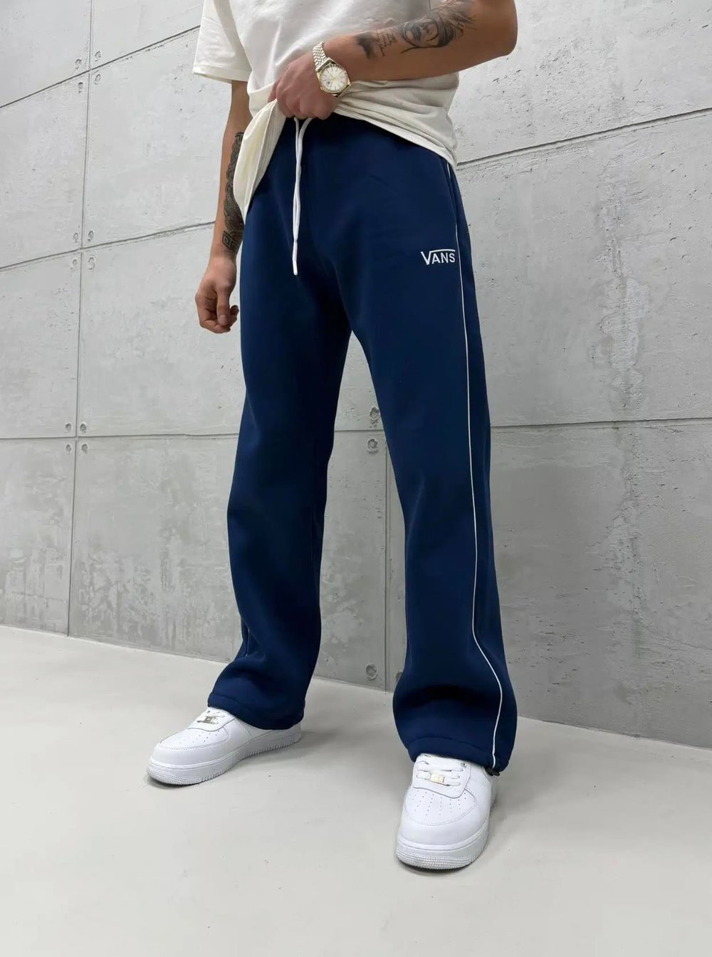 Lacivert Dikey Vans Eşofman