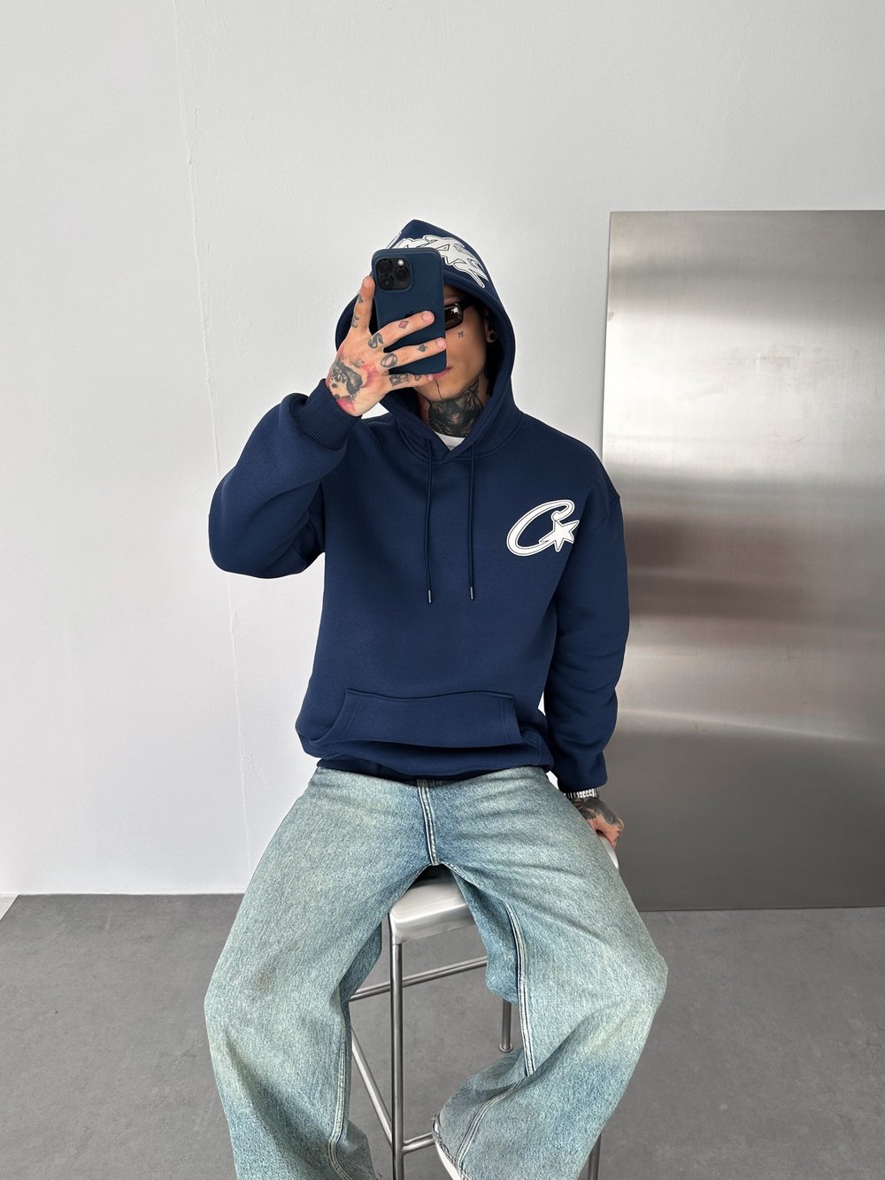 LACİVERT KAPŞON CORTEİZ SWEAT