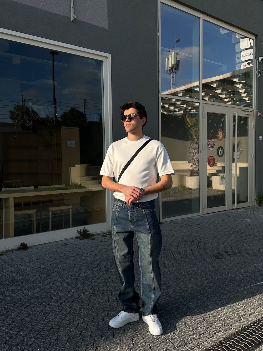 MAVİ ORTA ÇİZGİ BAGGY PANTOLON