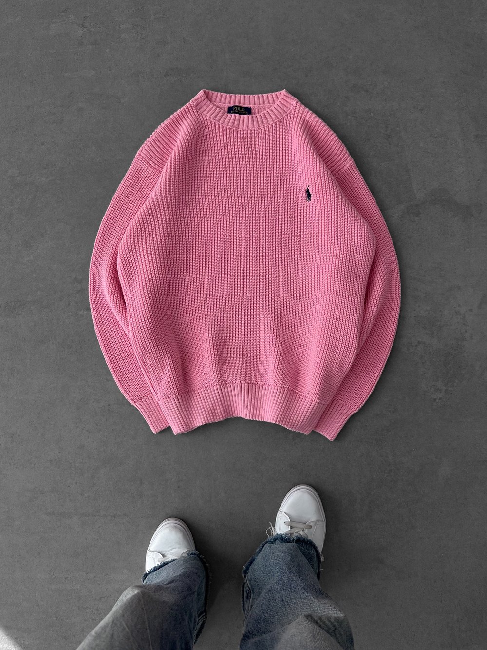 PEMBE POLO TRİKO KAZAK