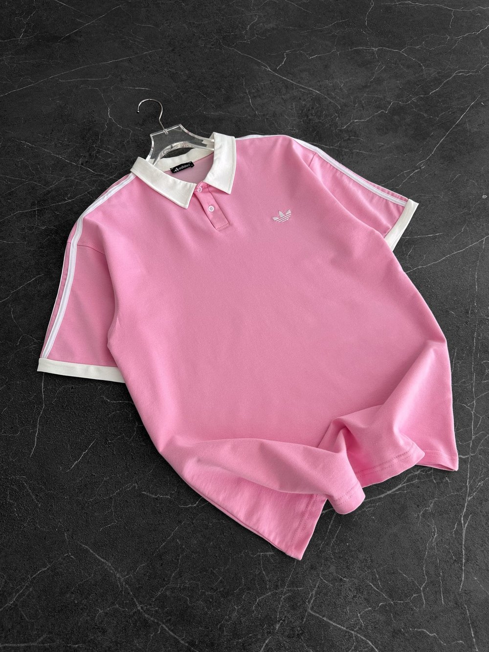 PEMBE POLO YAKA ADİDAS TSHİRT