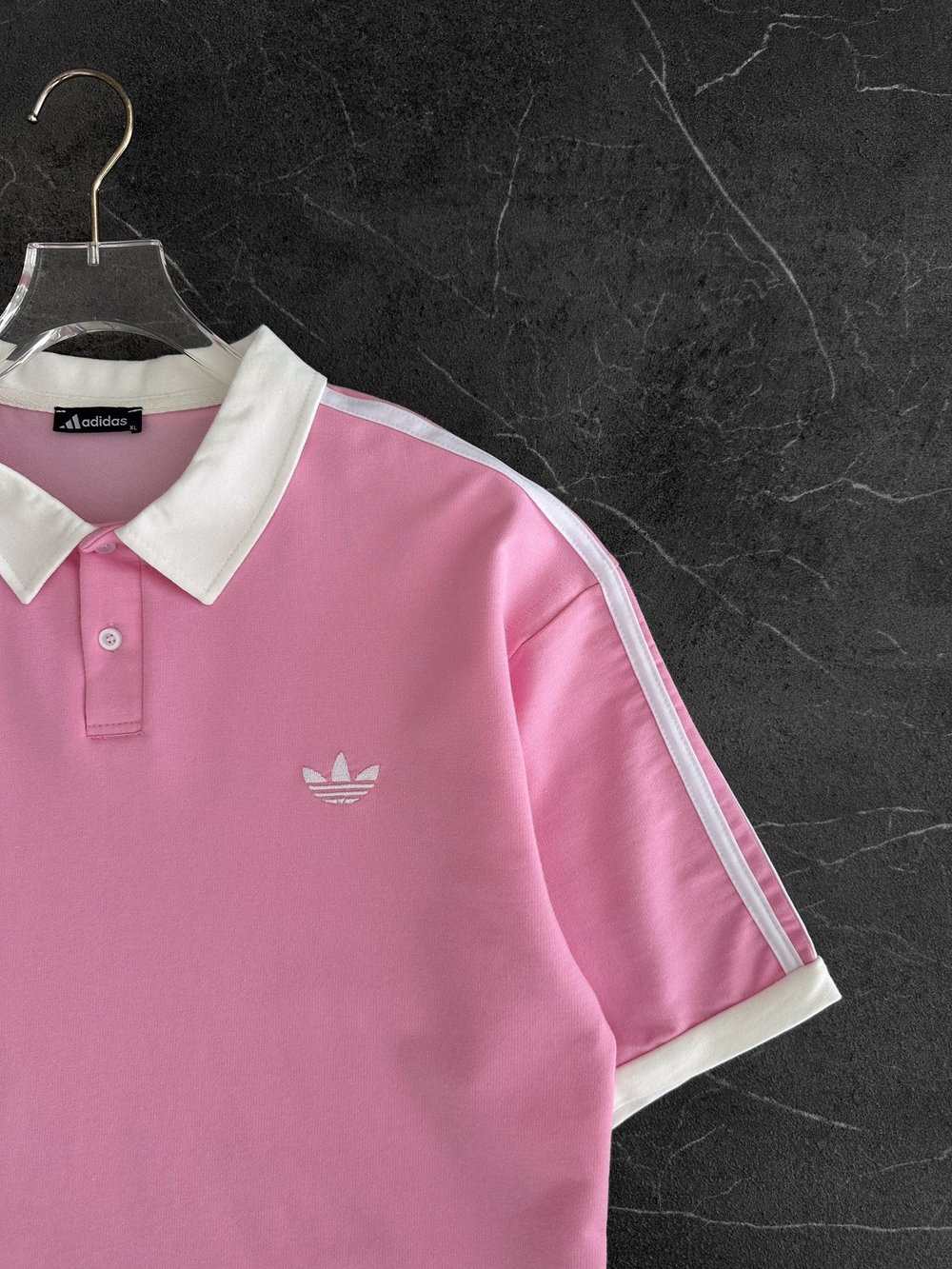 PEMBE POLO YAKA ADİDAS TSHİRT