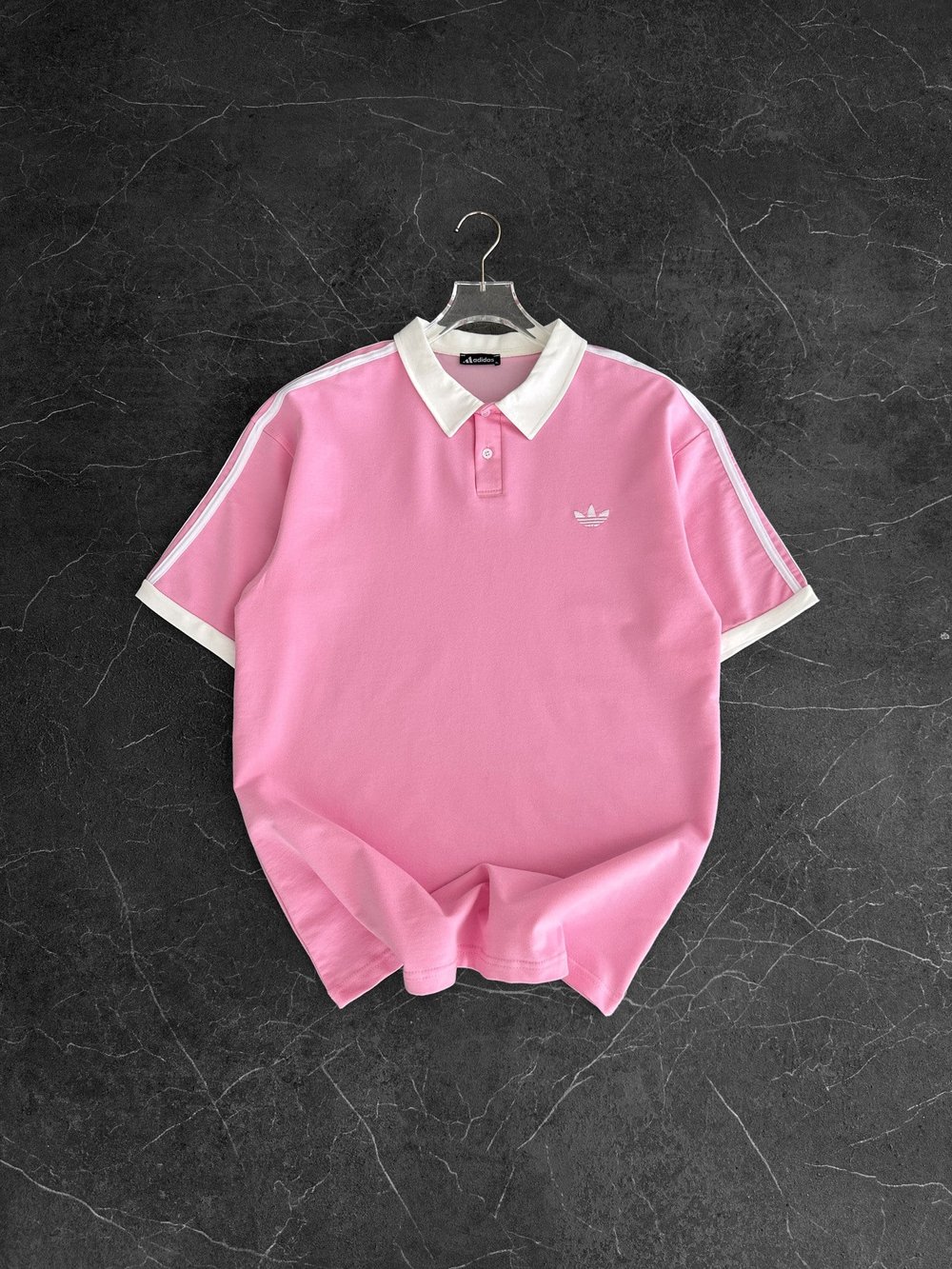 PEMBE POLO YAKA ADİDAS TSHİRT