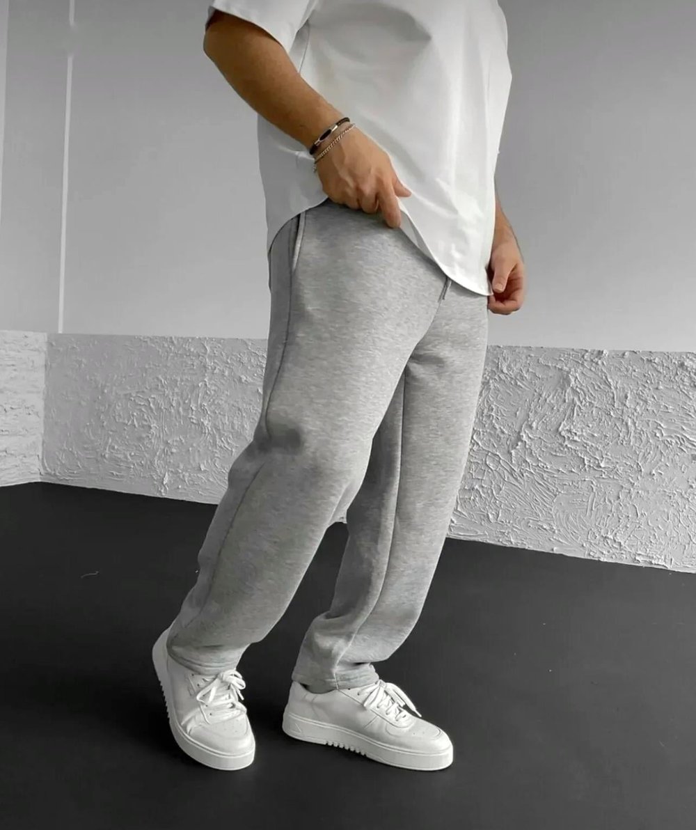 Gri Baggy Basic Eşofman