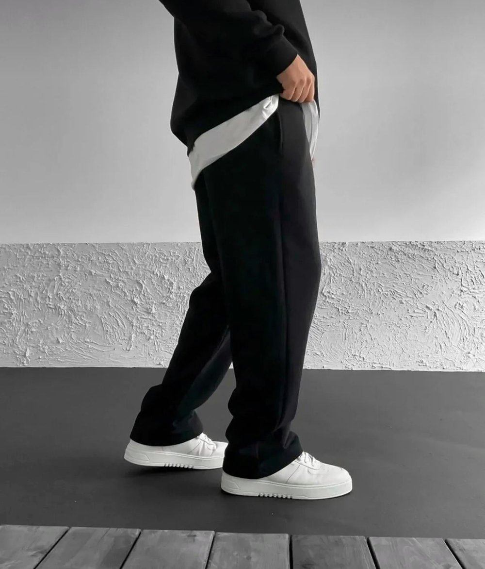 Siyah Baggy Basic Eşofman