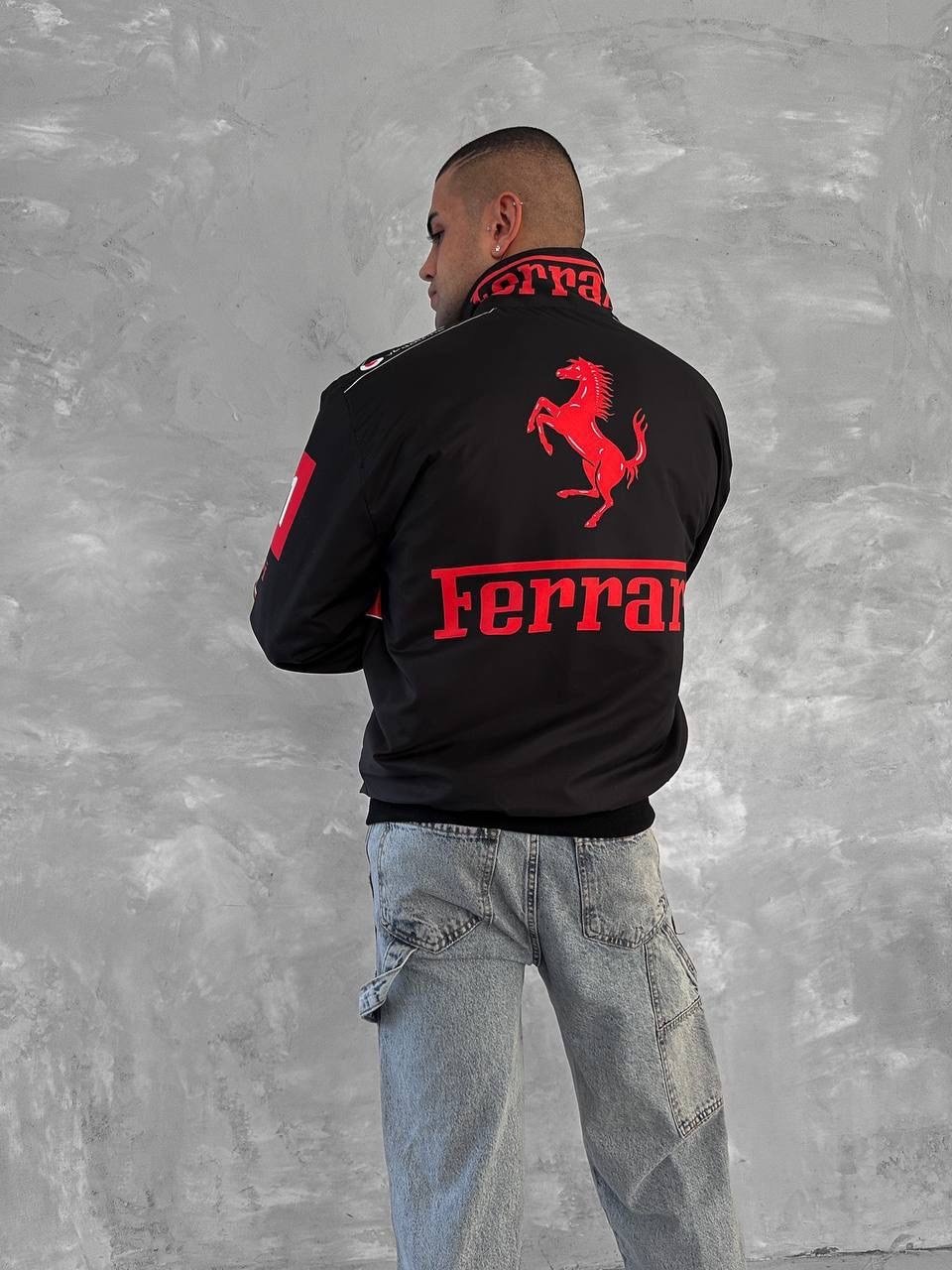 SİYAH FERRARİ BOMBER CEKET