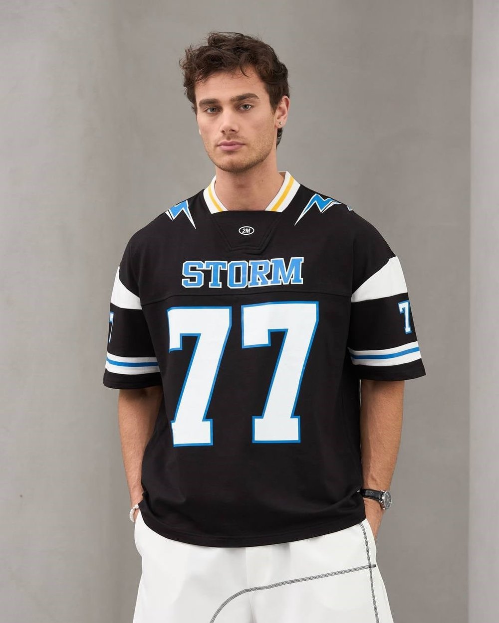 SİYAH STORM 77 TSHİRT