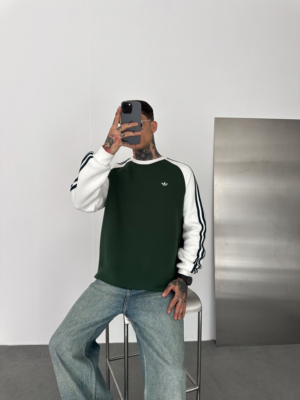 YEŞİL GÖVDE ADİDAS SWEAT