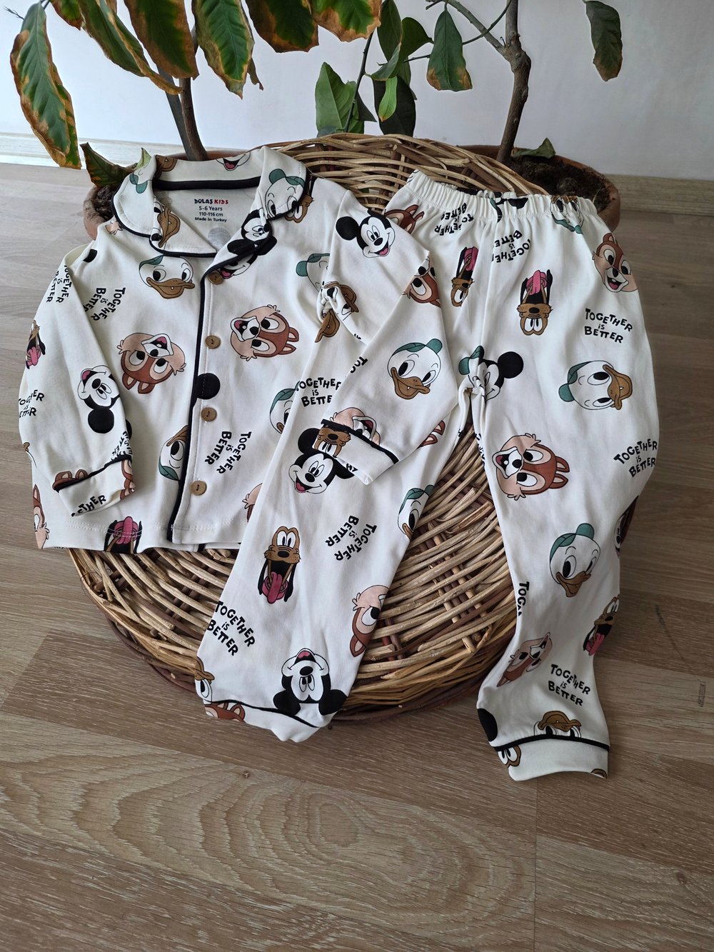 Karışık Figürlü Bebek Pijama Takımı Pamuk Rahat Uyku Takımı