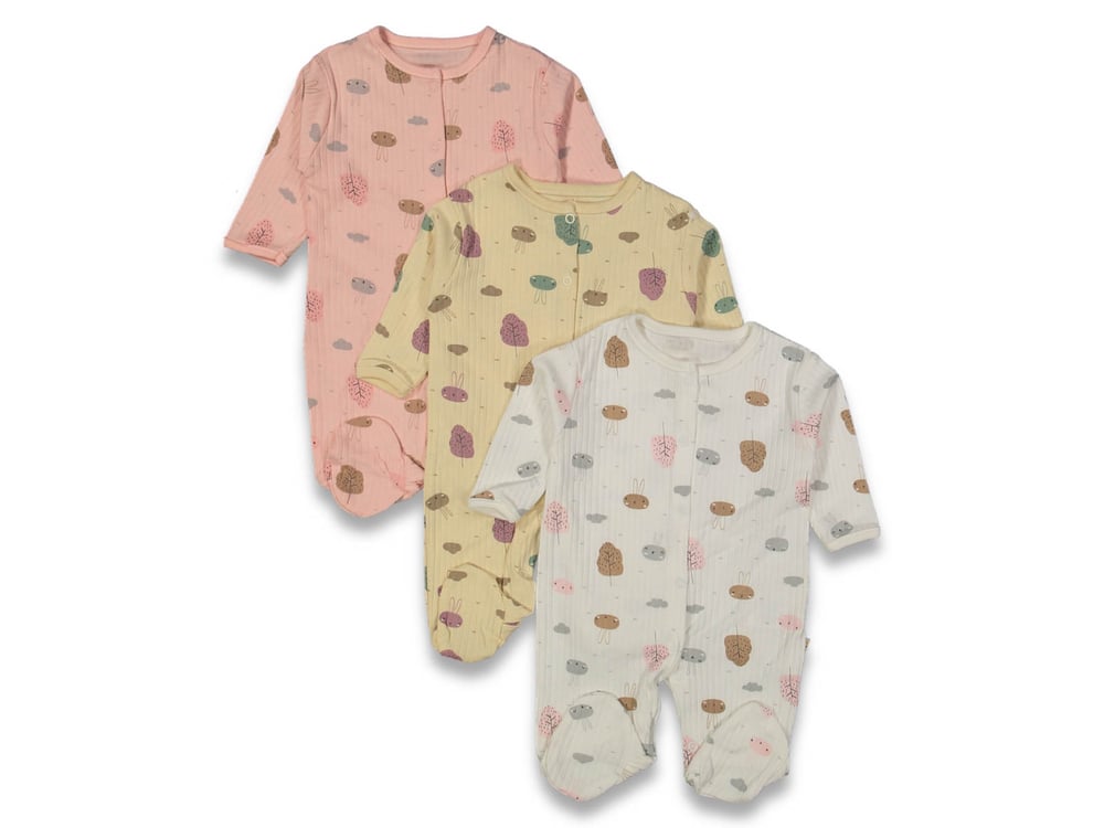 Yaprak Desenli Patikli Bebek Tulum