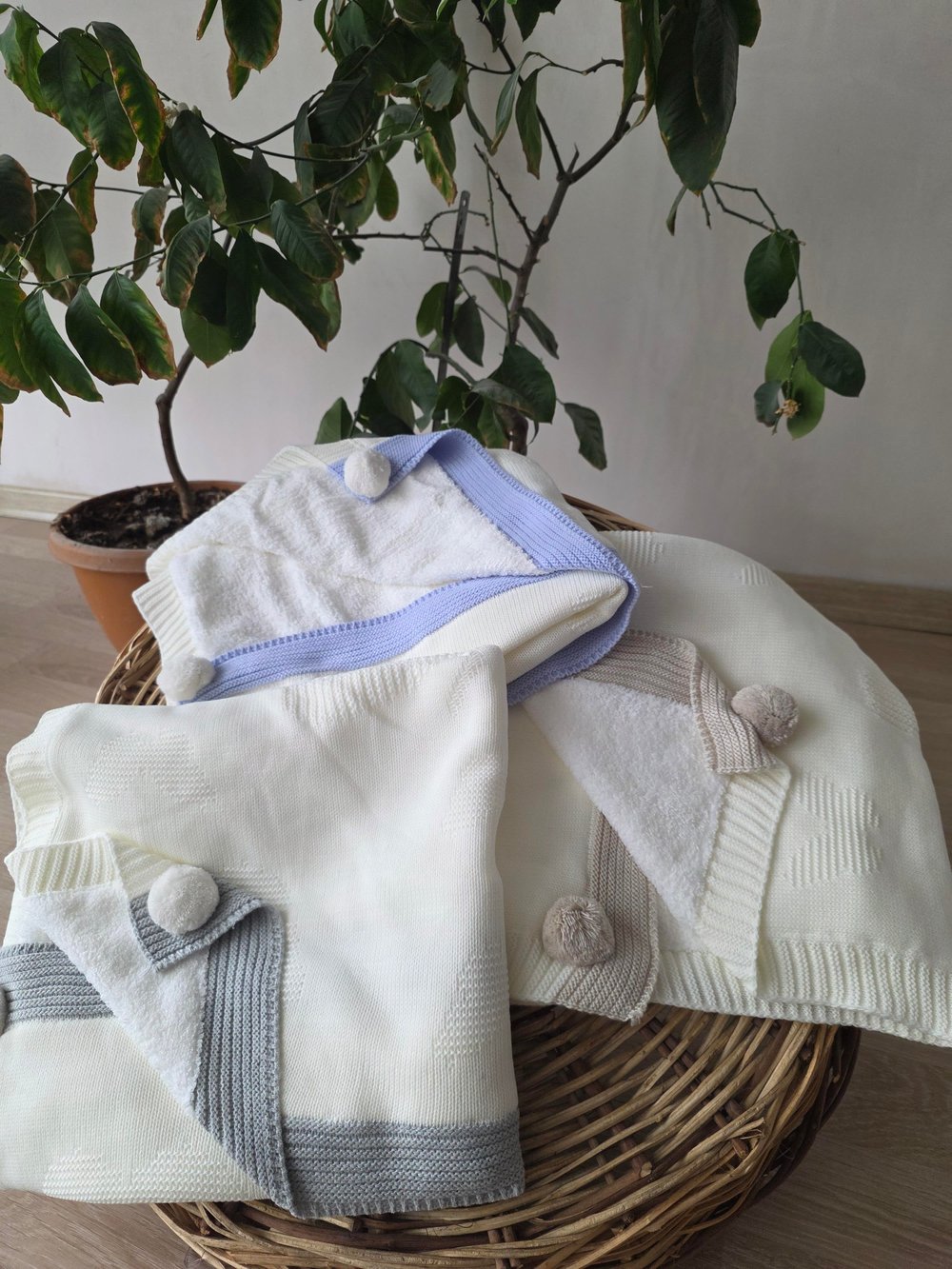 Velsoft Triko Bebek Battaniyesi Mavi