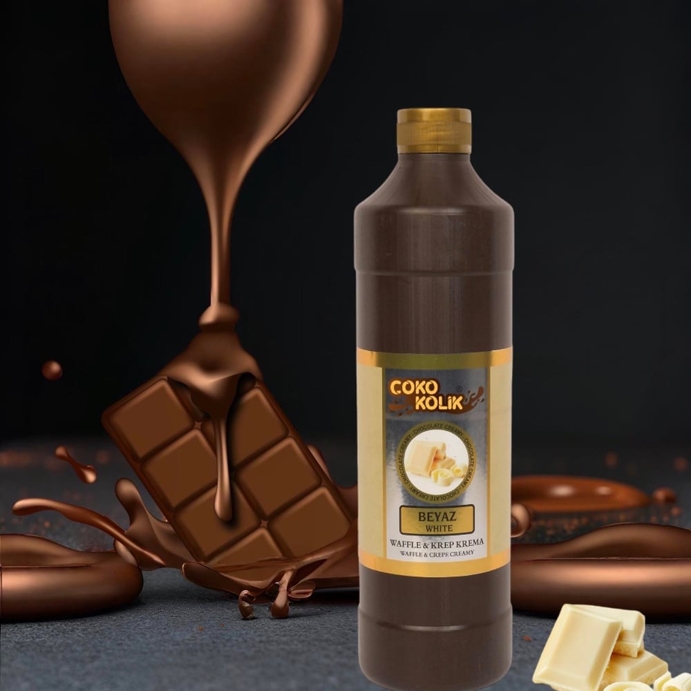 Çokokolik Waffle-Krep-Dondurma Sosu Beyaz 1 Kg