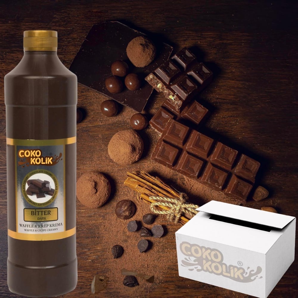 Çokokolik Waffle-Krep-Dondurma Sosu Bitter 1 Kg