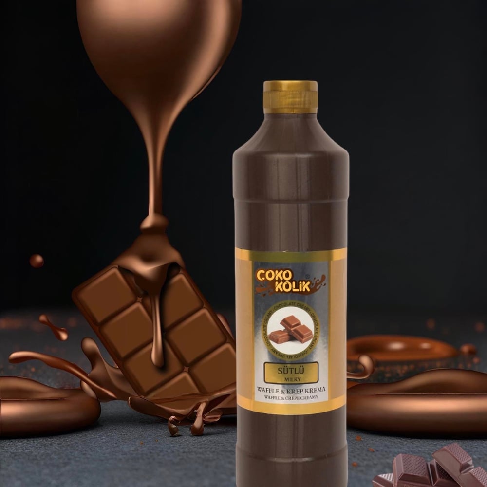 Çokokolik Waffle-Krep-Dondurma Sosu Sütlü 1 Kg