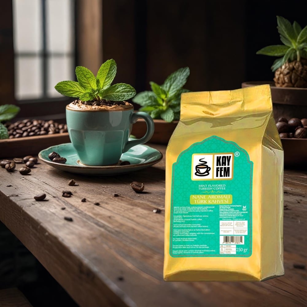 Kayfem Türk Kahvesi Nane Aromalı 250 gr