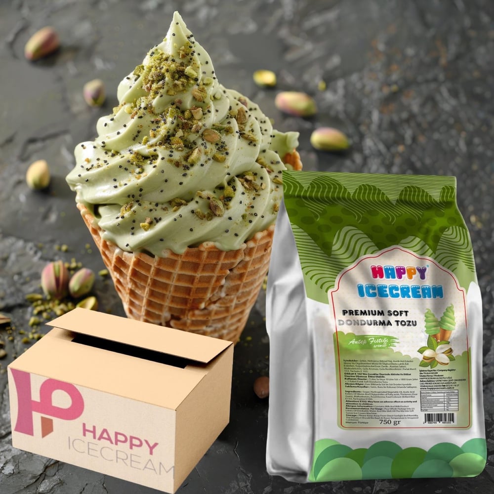 Premium Antep Fıstığı Soft Dondurma Tozu 750 gr x 16'lı
