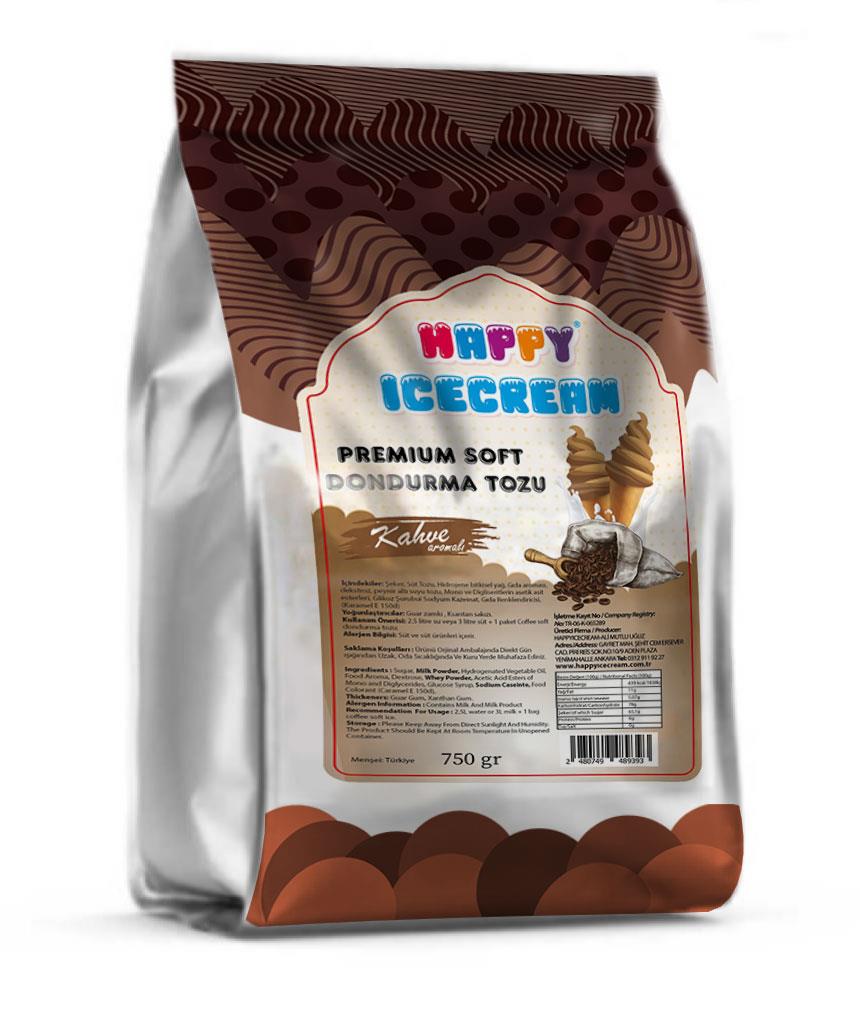 Premium Kahve Soft Dondurma Tozu 750 gr