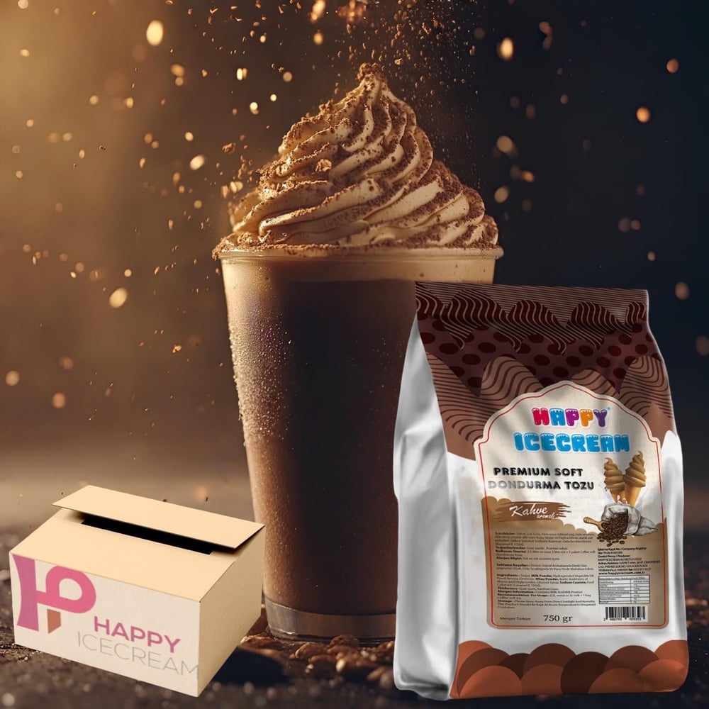 Premium Kahve Soft Dondurma Tozu 750 gr x 16'lı