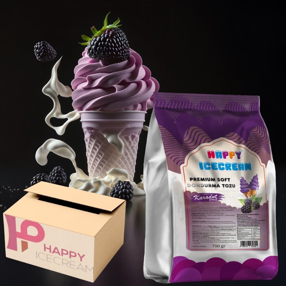 Premium Karadut Soft Dondurma Tozu 750 gr x 16'lı