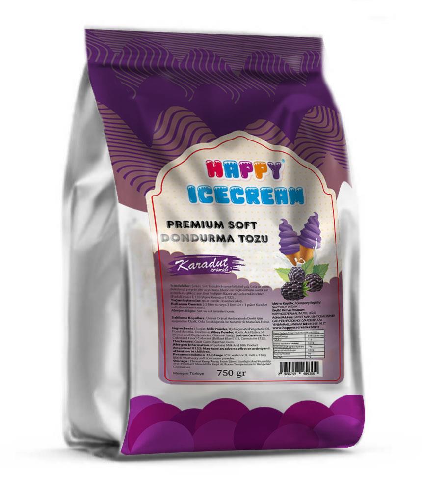 Premium Karadut Soft Dondurma Tozu 750 gr