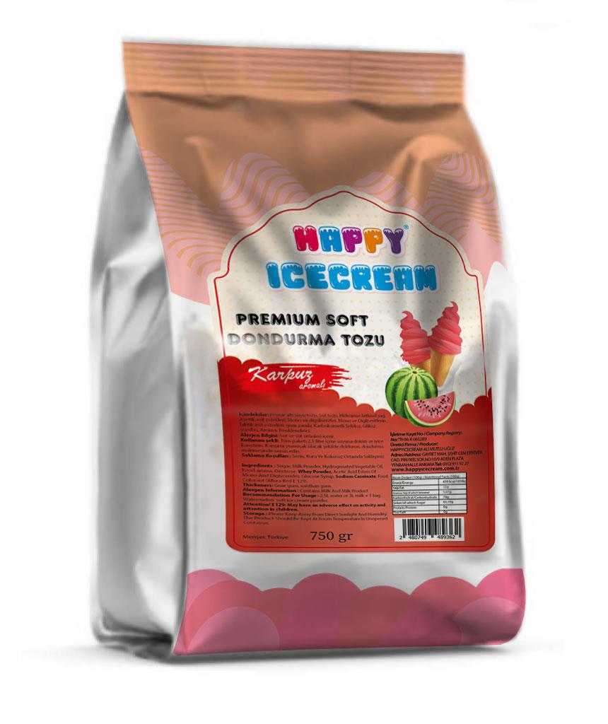 Premium Karpuz Soft Dondurma Tozu 750 gr