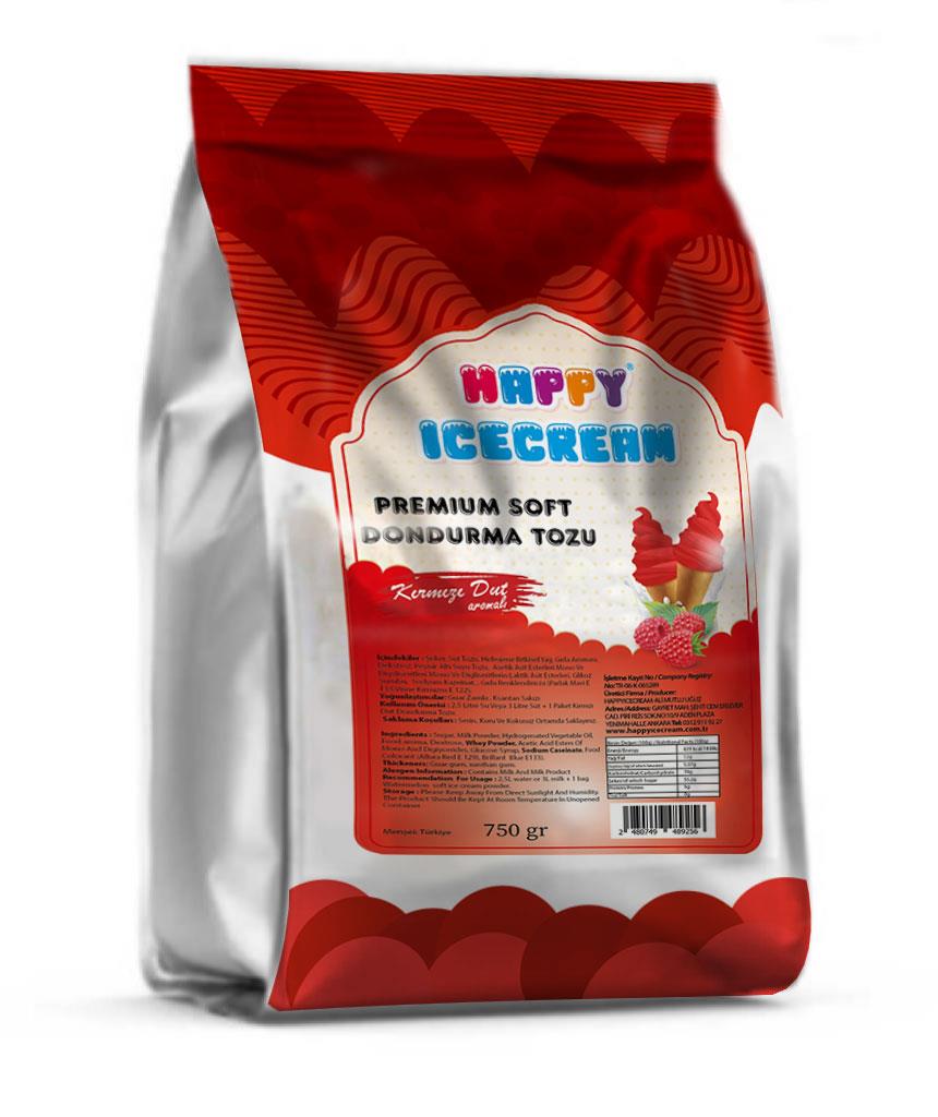 Premium Kırmızı Dut Soft Dondurma Tozu 750 gr