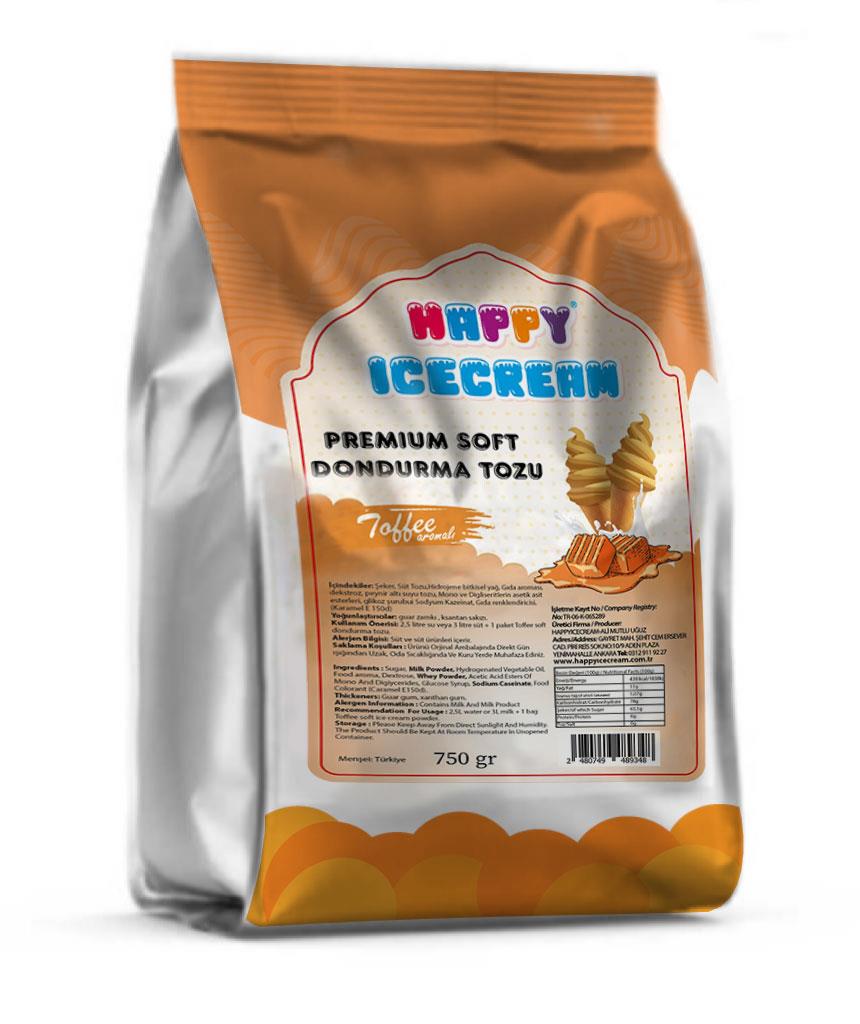 Premium Toffee Soft Dondurma Tozu 750 gr