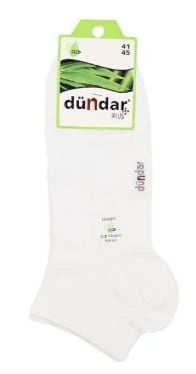 DÜNDAR BAMBU PATİK ÇORAP BEYAZ 