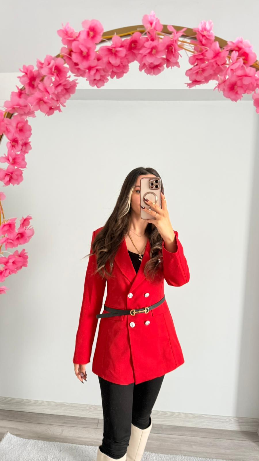 KIRMIZI BLAZER CEKET