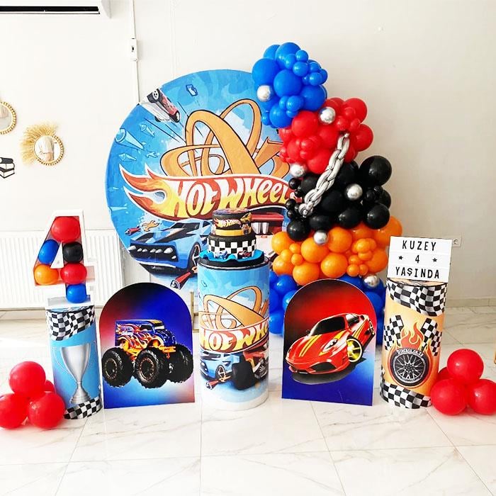 Hot Wheels Doğum Günü Organizasyon Süsleme Seti