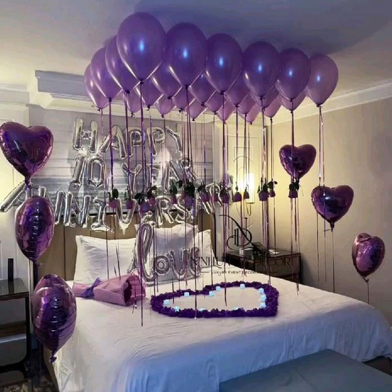 Otel Odası Kalp Uçan Balon Süsleme