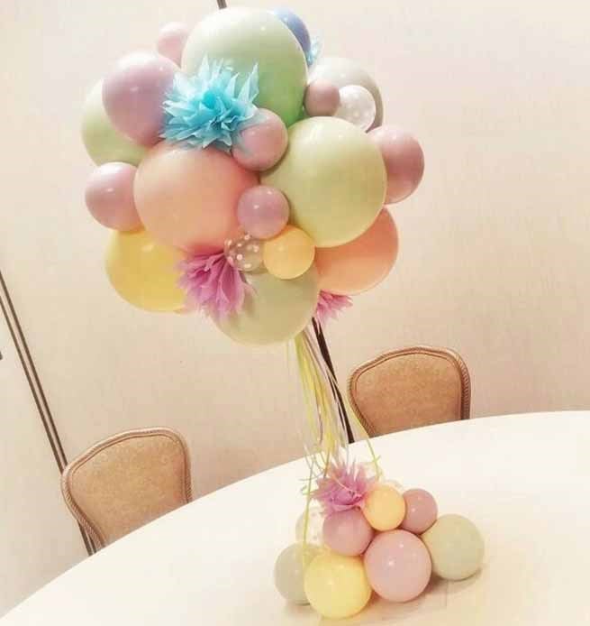 Renkli Pastel Balon Buketi