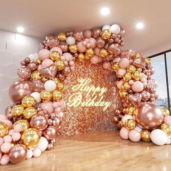 Rose Gold Zincir Balon Kurulum Paketi