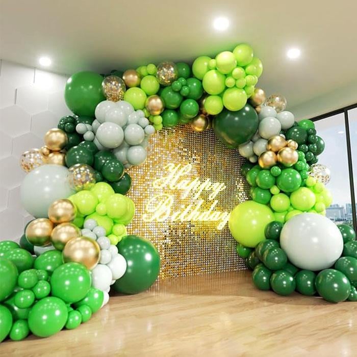 Yeşil Gold Zincir Balon Kurulum Paketi
