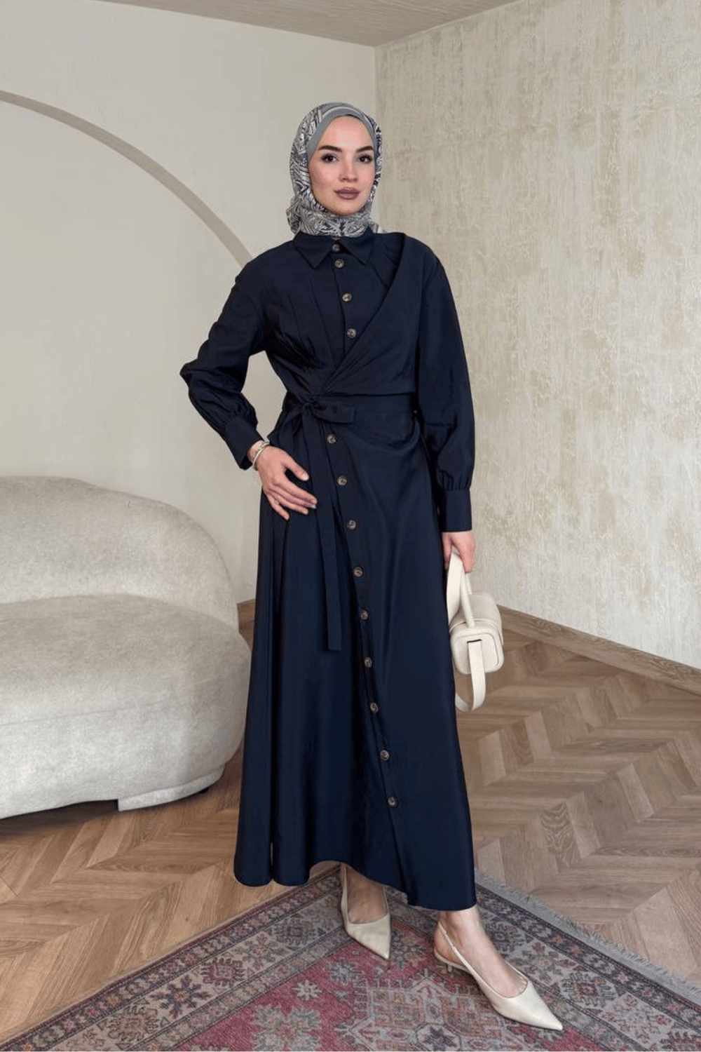 Alba Elbise - Lacivert