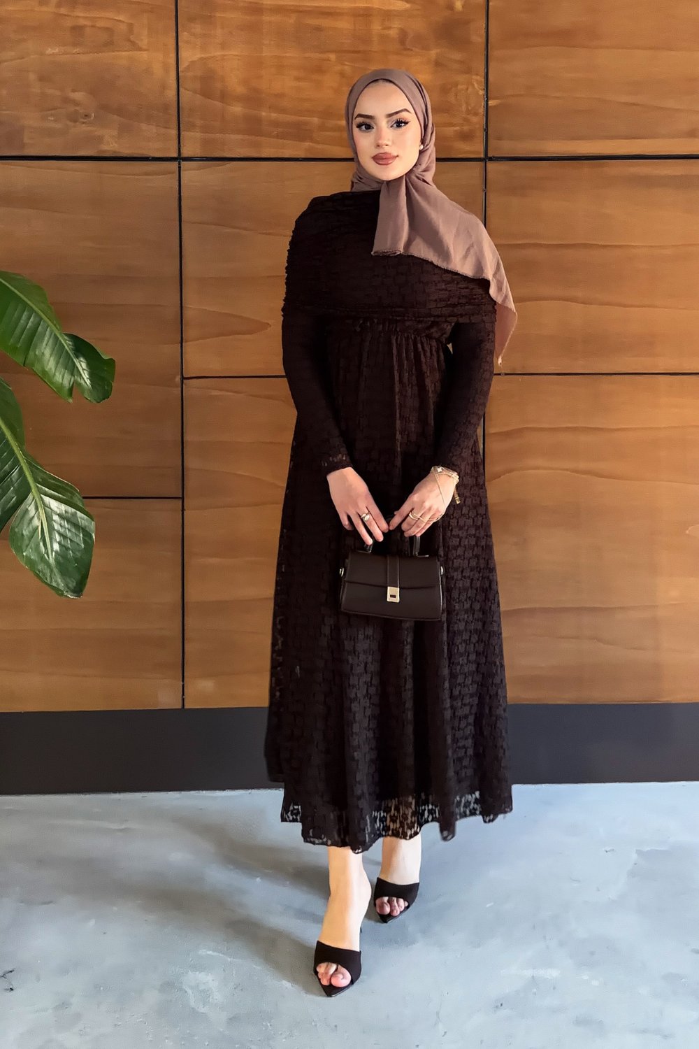 Amara Elbise - Kahverengi
