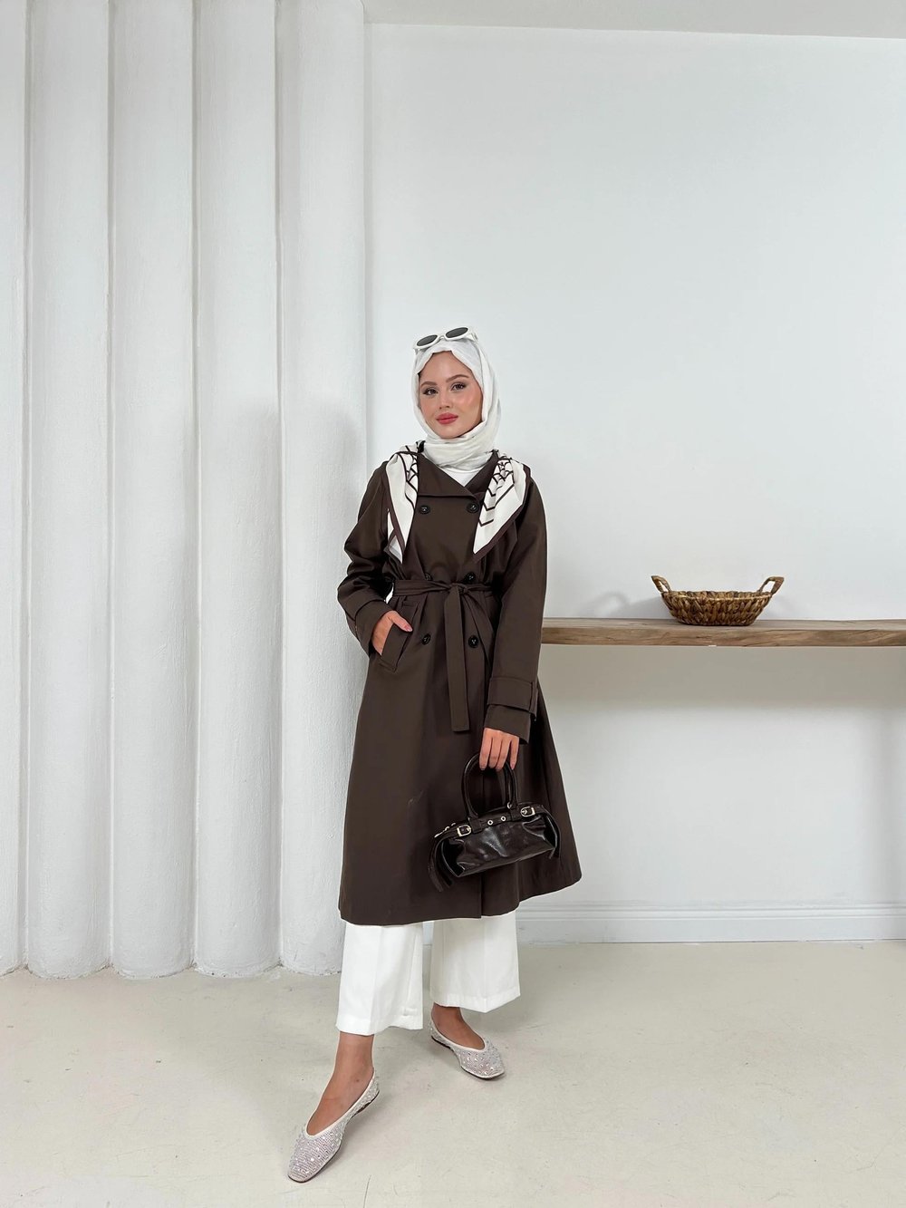 Ameda Fularlı Trench