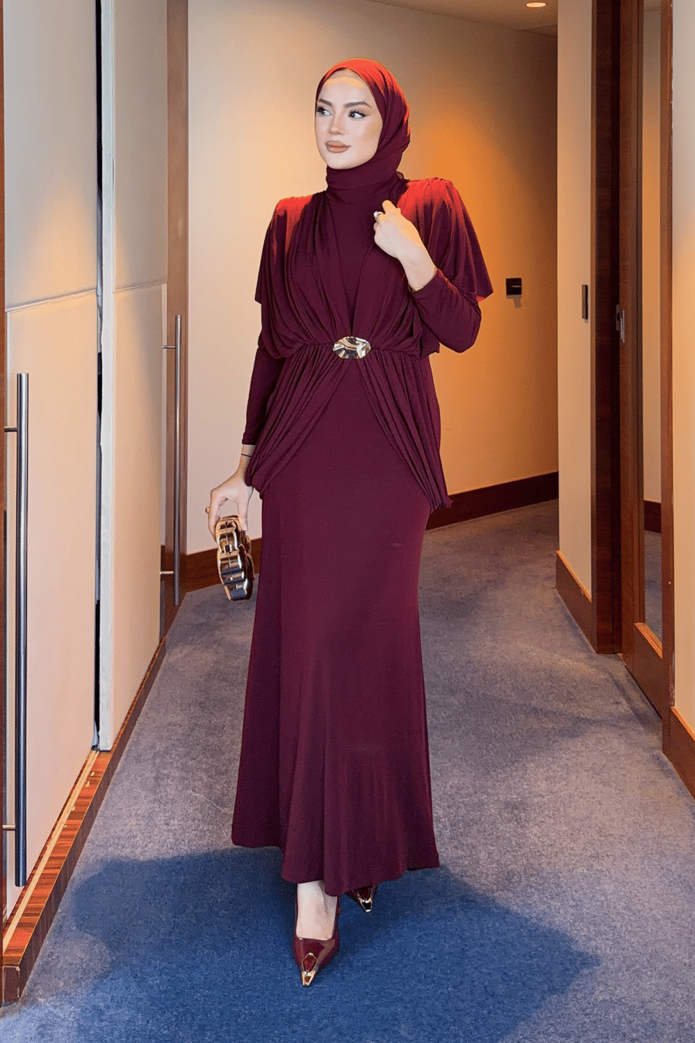 Aseel Elbise - Bordo