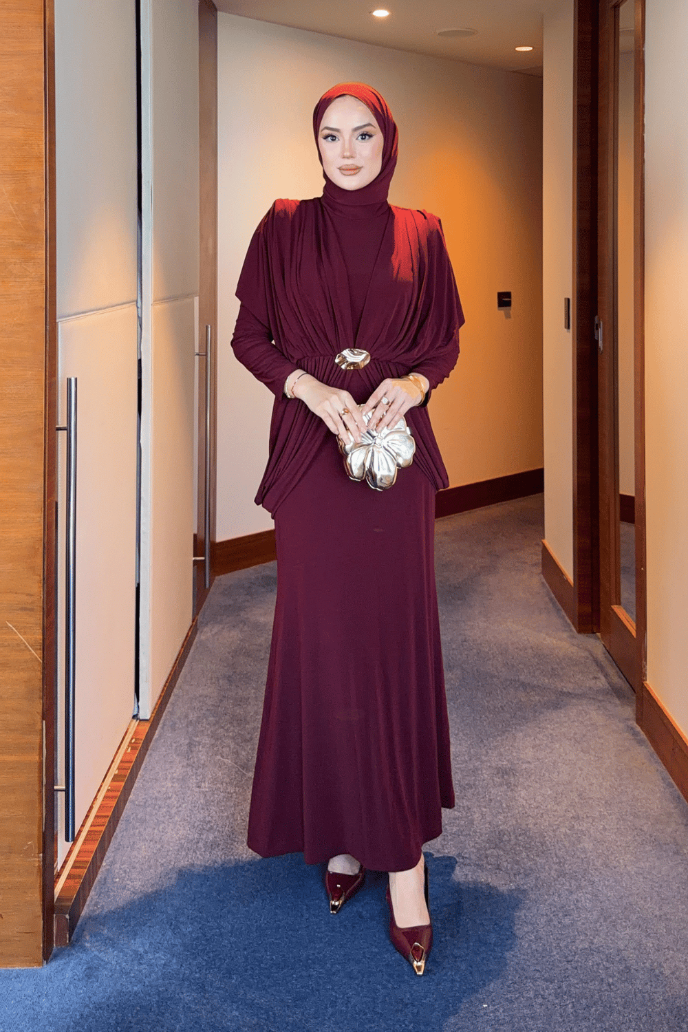 Aseel Elbise - Bordo