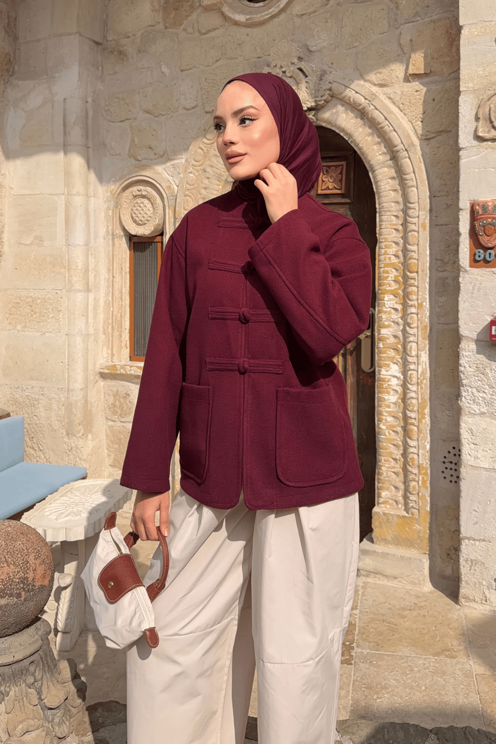 Berta Ceket - Bordo