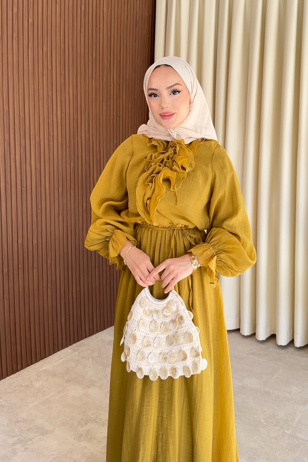 Bonita Elbise - Yağ Yeşili